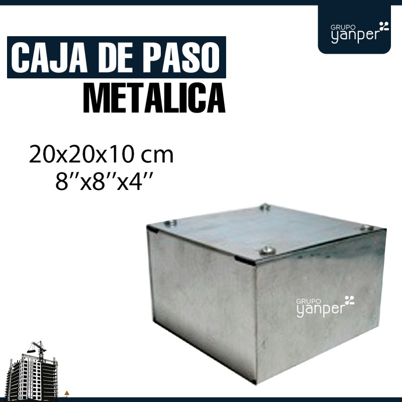 Caja de Paso Metálica 20X20X10cm (8´´x8´´x4´´) CIEGO ESP. 0.9MM - Productos  - GRUPO YANPER - BANDEJAS PORTACABLE